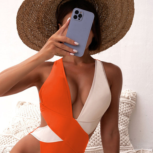 π€ Chic Cross Bikini Swimsuit β Black & White Monochrome Vibes π€