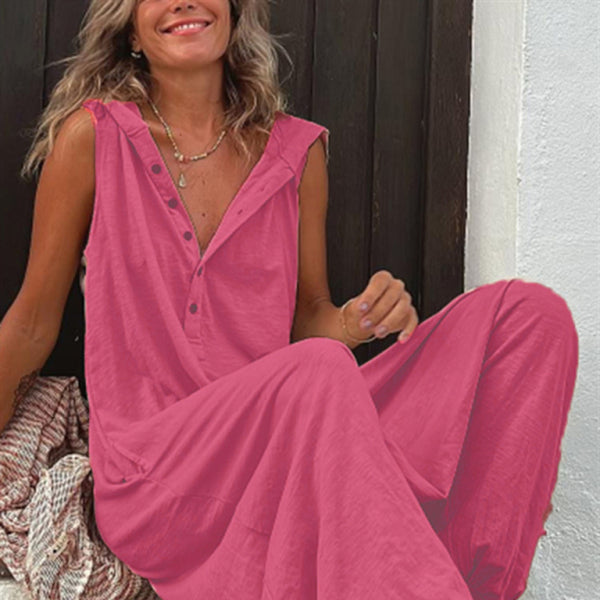 🖤 Chic & Comfy Hooded Sleeveless Jumpsuit – Perfect for Any Occasion 🖤