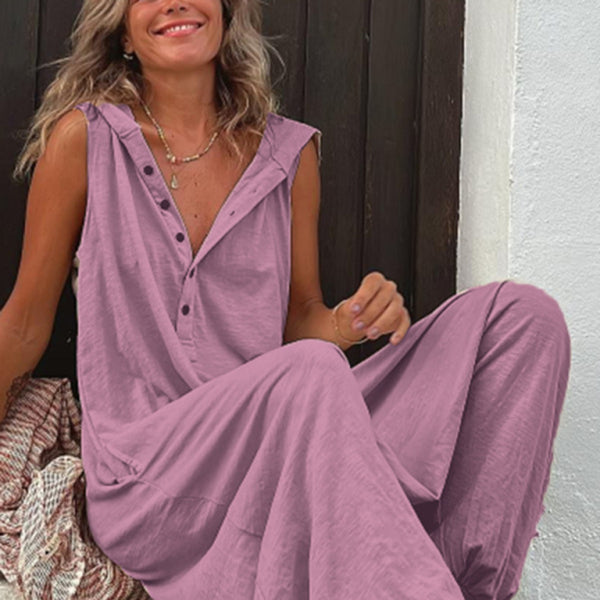 🖤 Chic & Comfy Hooded Sleeveless Jumpsuit – Perfect for Any Occasion 🖤