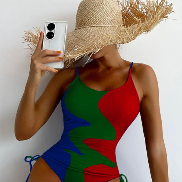 π©· Chic Multicolor One-Piece Swimsuit β Sexy, Stylish & Flattering Beachwear ποΈ