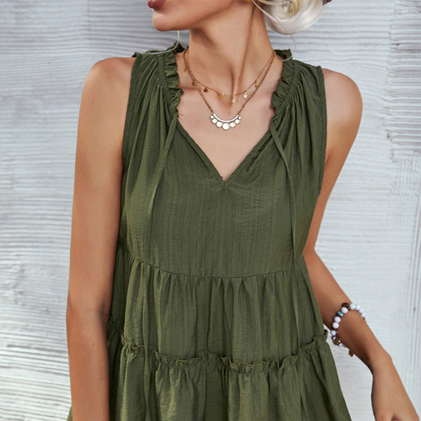 ✨ Chic Woven V-Neck Tank Vest – Retro Summer Must-Have ☀️