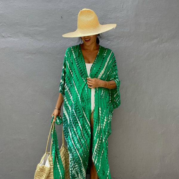 π΄ Chic Tie-Dye Beach Cover-Up Sunscreen Cardigan β Boho Summer Vibes π
