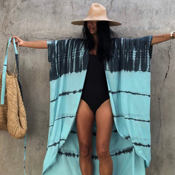 π΄ Chic Tie-Dye Beach Cover-Up Sunscreen Cardigan β Boho Summer Vibes π