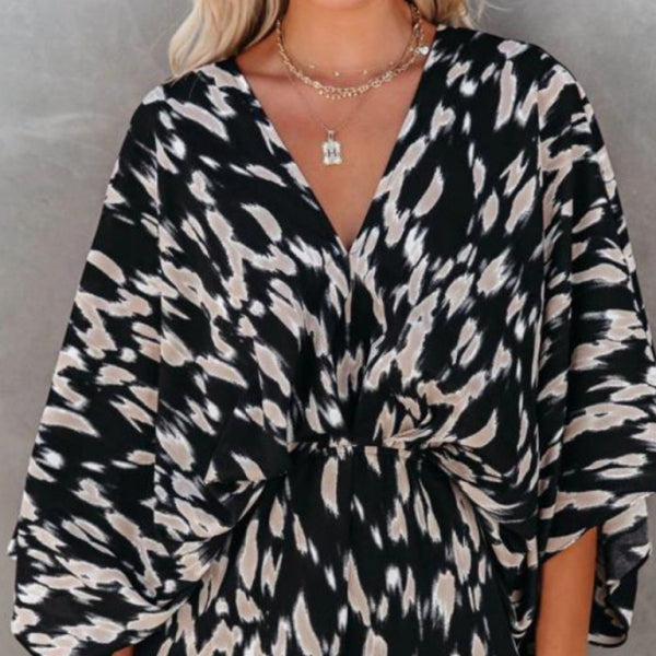 β¨ Chic Printed Waist Jumpsuit β Stylish & Comfy Short Sleeve Romper β¨