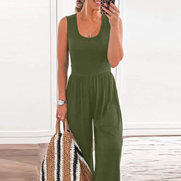 ✨ Chic & Comfy Sleeveless Jumpsuit for Women – Perfect for Everyday & Vacay Vibes ✨