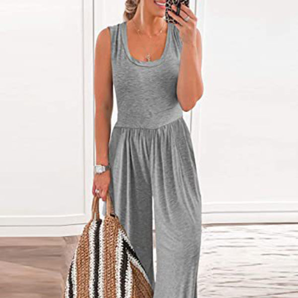 ✨ Chic & Comfy Sleeveless Jumpsuit for Women – Perfect for Everyday & Vacay Vibes ✨
