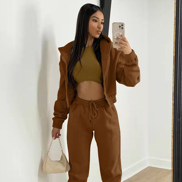 π₯ Cozy 3-Piece Fleece Lounge Set β Chic, Comfy & Stylish Tracksuit for Fall βοΈ