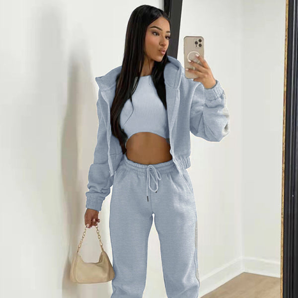 π₯ Cozy 3-Piece Fleece Lounge Set β Chic, Comfy & Stylish Tracksuit for Fall βοΈ