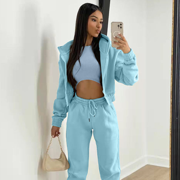 π₯ Cozy 3-Piece Fleece Lounge Set β Chic, Comfy & Stylish Tracksuit for Fall βοΈ