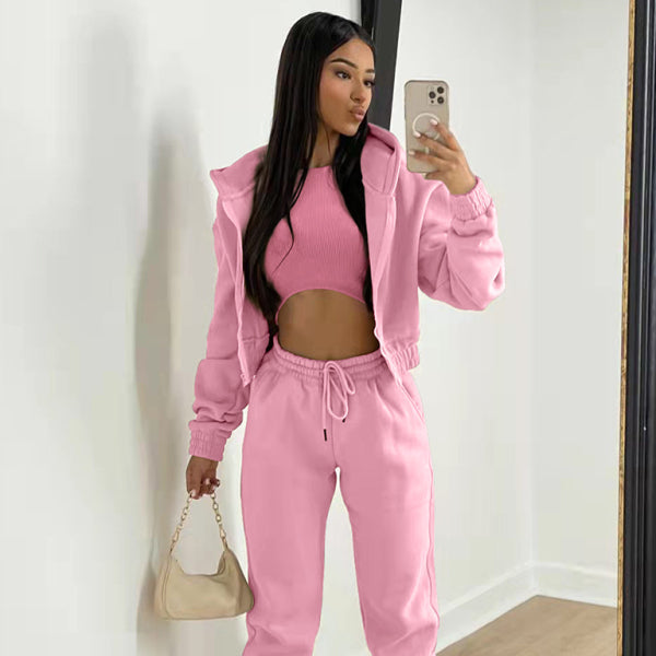 π₯ Cozy 3-Piece Fleece Lounge Set β Chic, Comfy & Stylish Tracksuit for Fall βοΈ