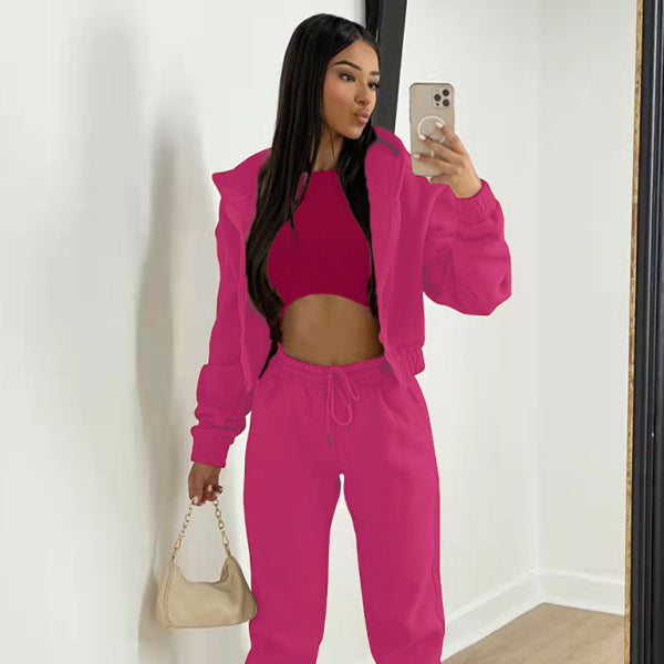 π₯ Cozy 3-Piece Fleece Lounge Set β Chic, Comfy & Stylish Tracksuit for Fall βοΈ