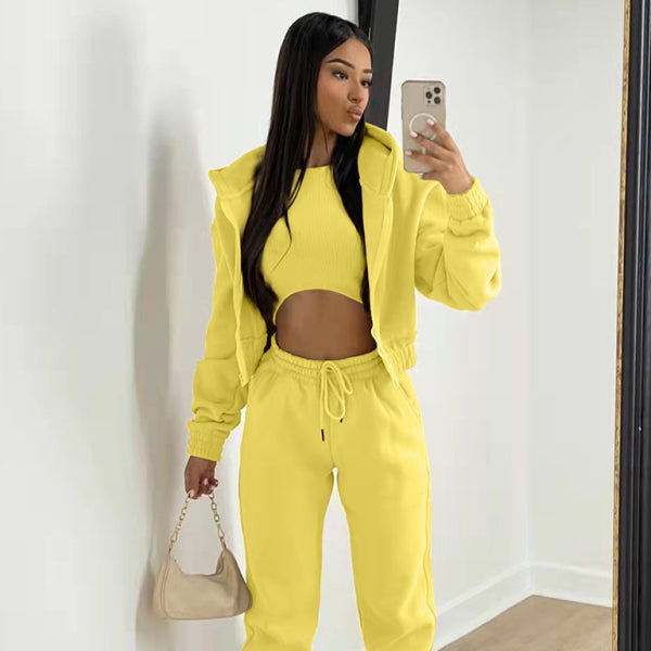 π₯ Cozy 3-Piece Fleece Lounge Set β Chic, Comfy & Stylish Tracksuit for Fall βοΈ