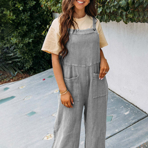 π€ Chic & Comfy Loose Fit Jumpsuit β Casual Square Neck Suspender Romper π