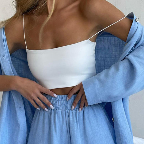 β¨ Chic & Stylish Long Sleeve Shirt Shorts Set β Casual Two-Piece Outfit for Everyday Slay β¨