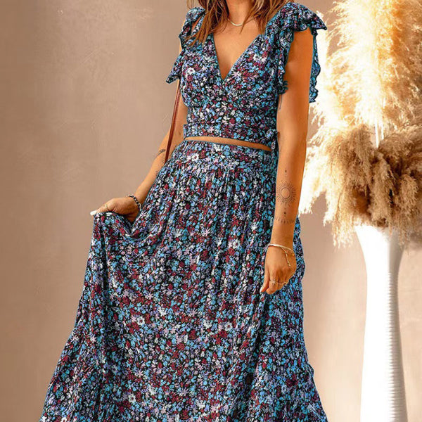 🌸 Flowy V-Neck Floral Dress – Chic, Slimming & Perfect for Spring 🌸