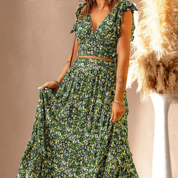 🌸 Flowy V-Neck Floral Dress – Chic, Slimming & Perfect for Spring 🌸