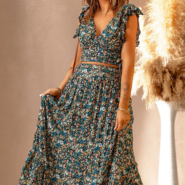 🌸 Flowy V-Neck Floral Dress – Chic, Slimming & Perfect for Spring 🌸