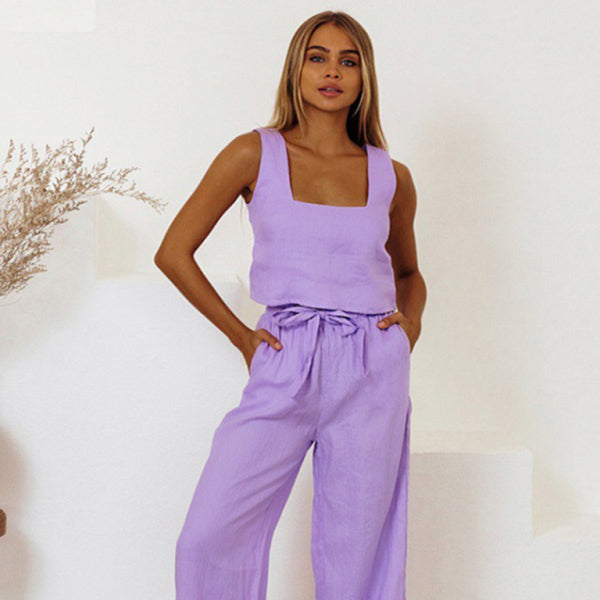 ποΈ Chic Sleeveless Vest & Trousers Set β Trendy, Comfy & Perfect for Spring πΈ