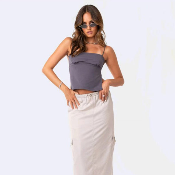 🔥 Sexy Suspender Tank Top Hot Girl Aesthetic Trendy Fit 🌟