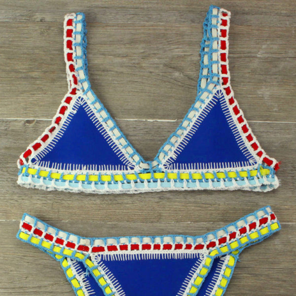 π©· Hand-Crocheted Bikini Set Knit Swimsuit β Boho Beachwear Must-Have βοΈ