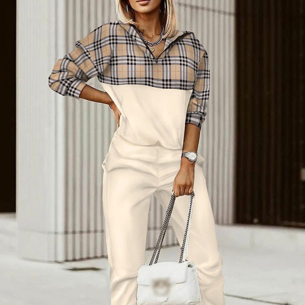 ποΈ Chic Printed Sweater & Trousers Set Cozy 2-Piece Lounge Outfit Trendy & Comfy ποΈ