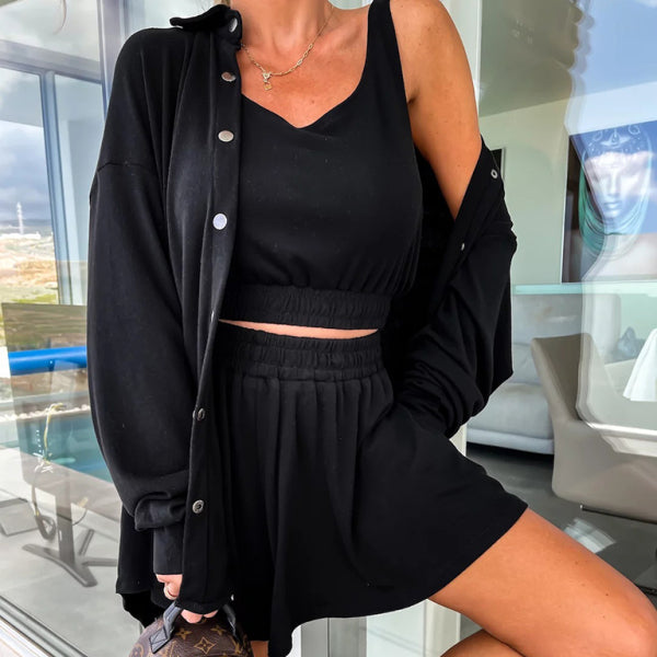 ✨ Chic 3-Piece Shorts Set – Casual & Stylish Outfit for Any Season ✨