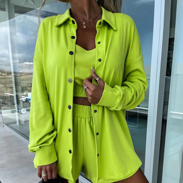 ✨ Chic 3-Piece Shorts Set – Casual & Stylish Outfit for Any Season ✨