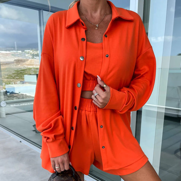 ✨ Chic 3-Piece Shorts Set – Casual & Stylish Outfit for Any Season ✨