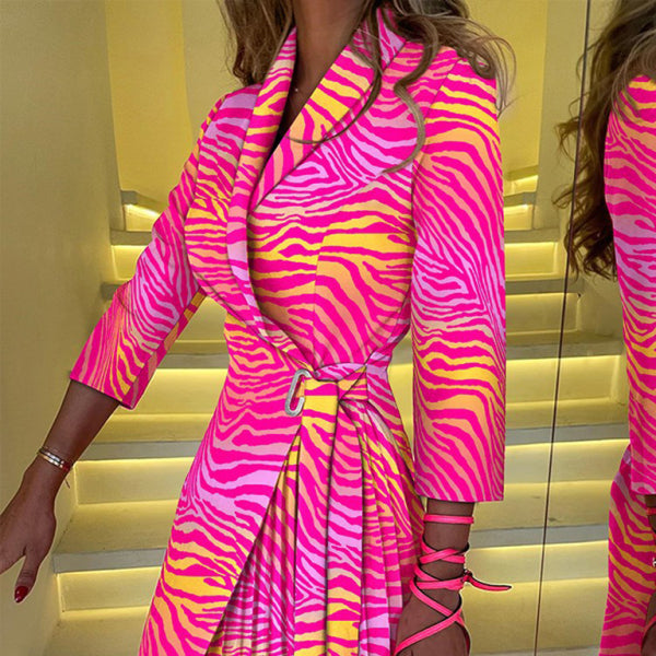 β¨ Chic V-Neck Tie Waist Pleated Suit Dress β Elegant & Flattering Fit β¨