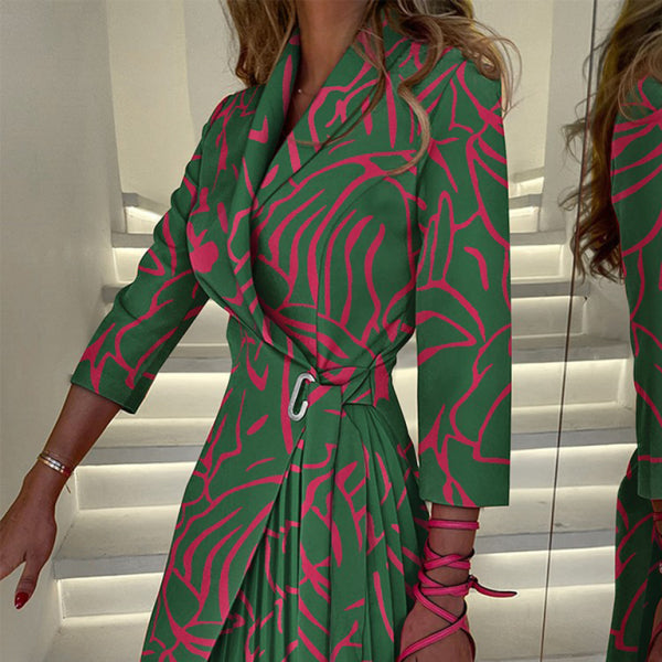 β¨ Chic V-Neck Tie Waist Pleated Suit Dress β Elegant & Flattering Fit β¨