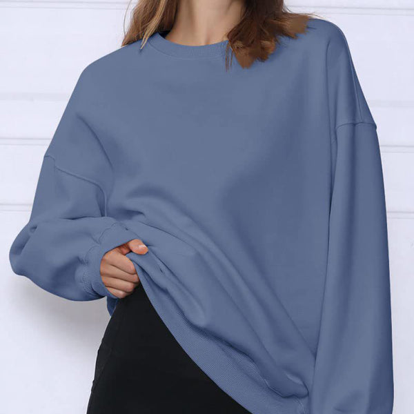 ποΈ Cozy Chic Loose Fit Fleece Sweatshirt β Casual Pullover for Everyday Style β¨