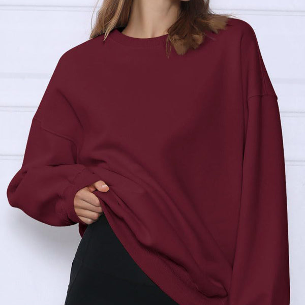 ποΈ Cozy Chic Loose Fit Fleece Sweatshirt β Casual Pullover for Everyday Style β¨