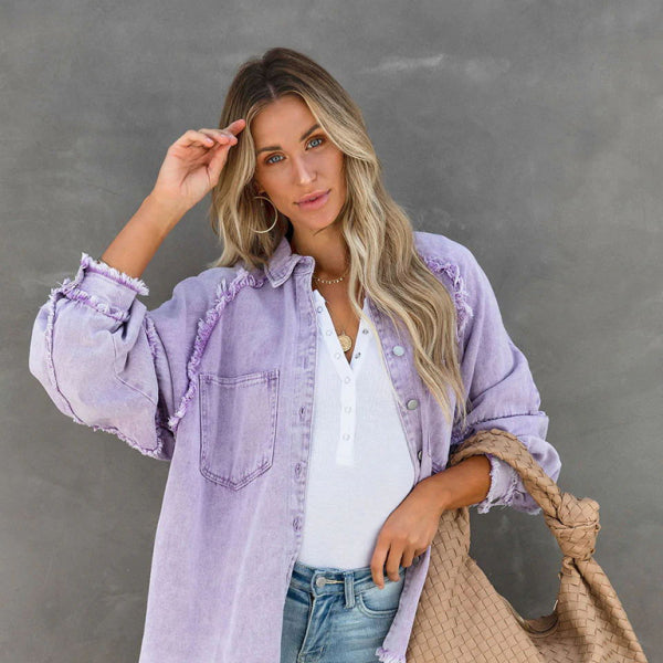 π₯ Chic Fringed Ripped Denim Jacket β Trendy & Effortless Vibes π₯