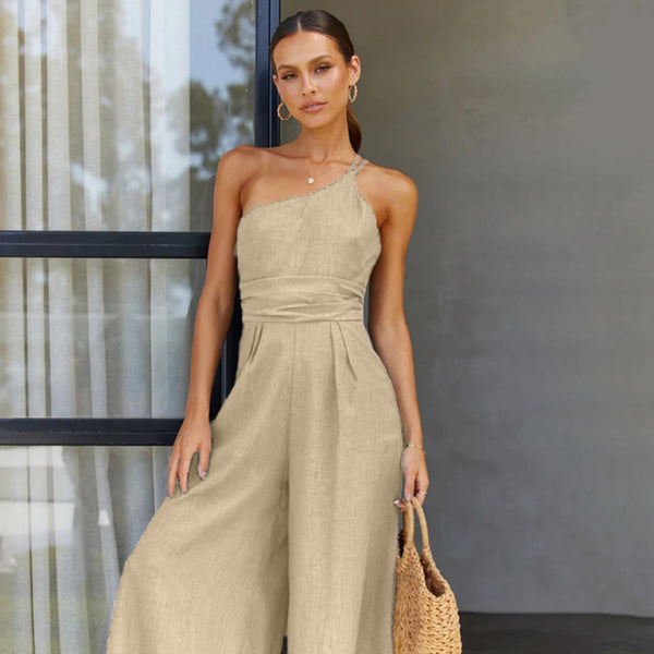 🔥 Effortless Chic Wide-Leg Jumpsuit – Sleeveless, Backless & Breezy Vibes 🔥