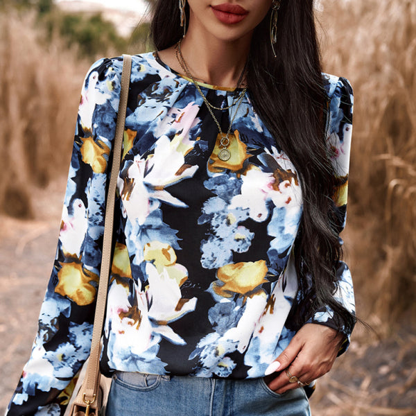ποΈ Floral Print Blouse Top for Women β Cute & Casual Long Sleeve Style πΈ