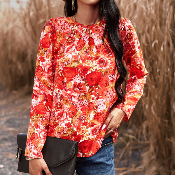 ποΈ Floral Print Blouse Top for Women β Cute & Casual Long Sleeve Style πΈ