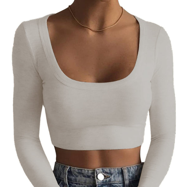 ✨ Trendy Slim Fit Crop Top Long Sleeve – Chic & Stylish Essentials ✨