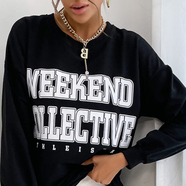 ποΈ Cozy & Chic Letter Print Hoodie Sweatshirt for Women - Trendy Casual Pullover π