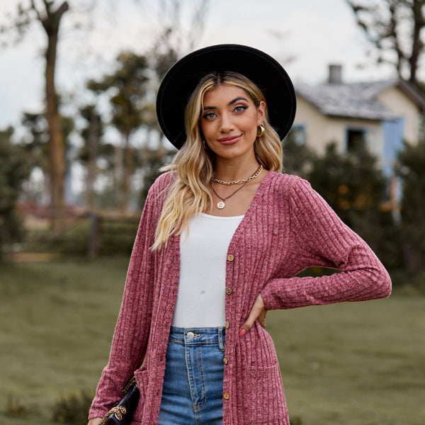 π§₯ Cozy Chic Long Sleeve Cardigan β Stylish & Comfy Wardrobe Must-Have π€