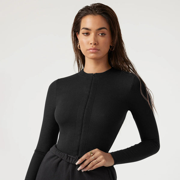 🔥 Sleek & Sexy Long Sleeve Zipper Bodysuit – Chic & Flattering Fit for Any Occasion 🔥