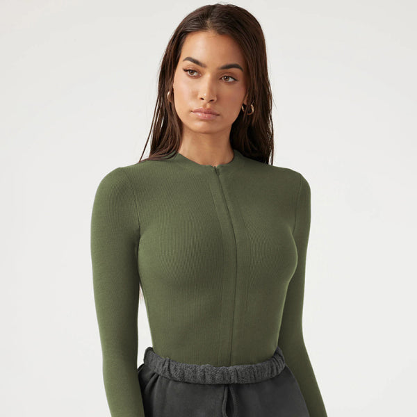 🔥 Sleek & Sexy Long Sleeve Zipper Bodysuit – Chic & Flattering Fit for Any Occasion 🔥
