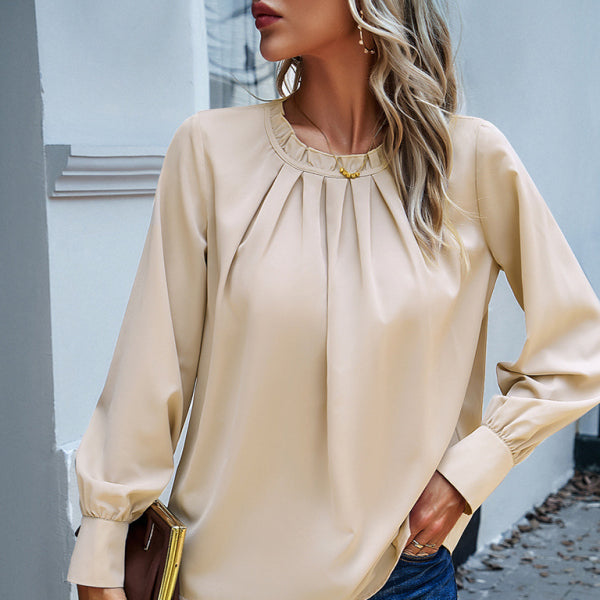 ✨ Elegant Lace Collar Long Sleeve Top – Chic & Stylish Must-Have ✨