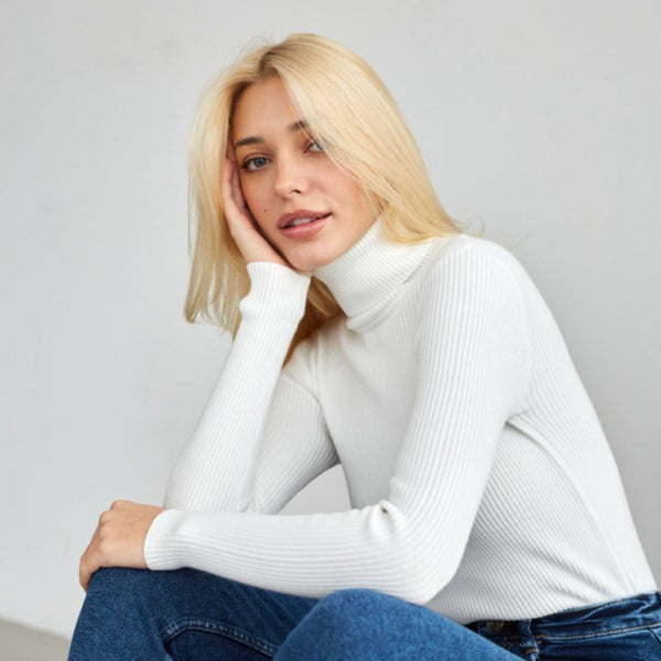 β¨ Chic & Cozy Slim High Collar Sweater β Stylish Long Sleeve Pullover for Any Occasion β¨