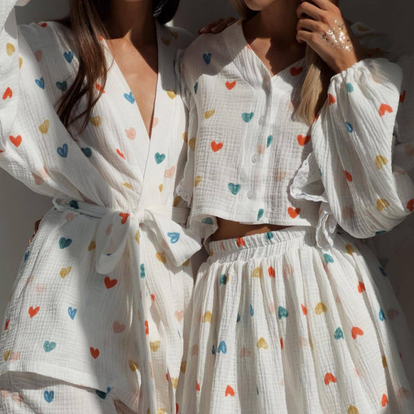 π Chic Strawberry Print Skirt Set β Cozy & Cute Loungewear for Women π