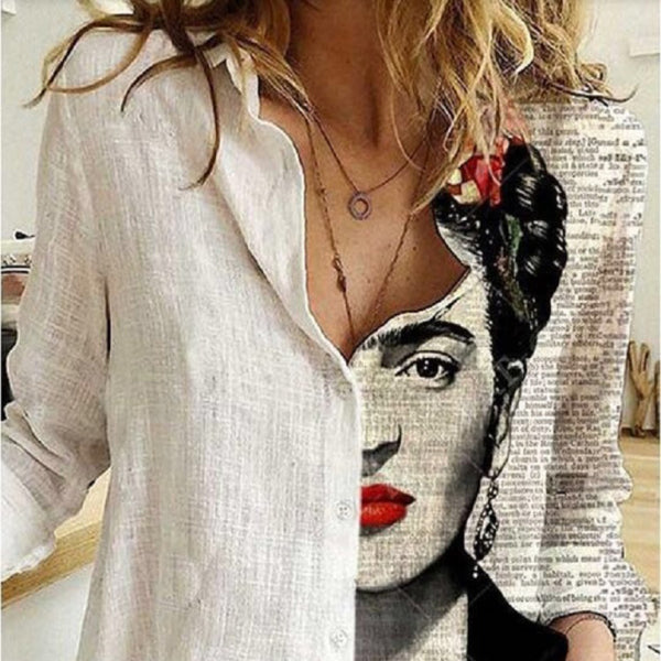 π¦ Chic Printed Animal and Plant Long Sleeve Shirt Stylish Casual Top πΏ