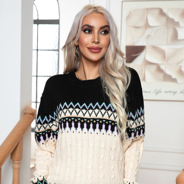 π§Ά Cozy Cable Knit Sweater β Retro Chic Long Sleeve Pullover for Fall & Winter βοΈ