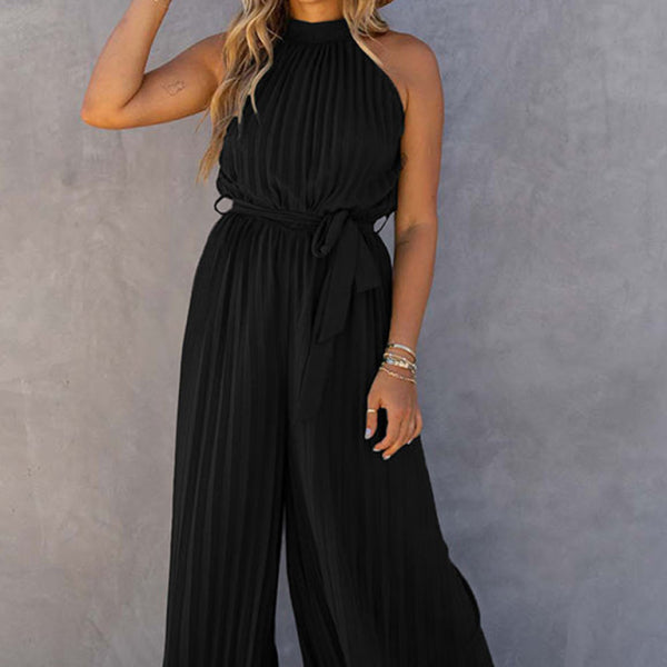 ✨ Chic Off-Shoulder Pleated Jumpsuit – Elegant & Trendy One-Piece Outfit for Women ✨