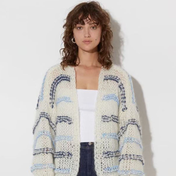 π€ Cozy & Chic Striped Knit Cardigan β Oversized, Stylish & Perfect for Fall π