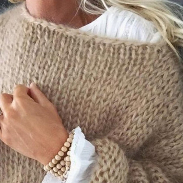 π§‘ Cozy Chic Knit Sweater Loose Fit Stylish Fall Winter Top for Women π