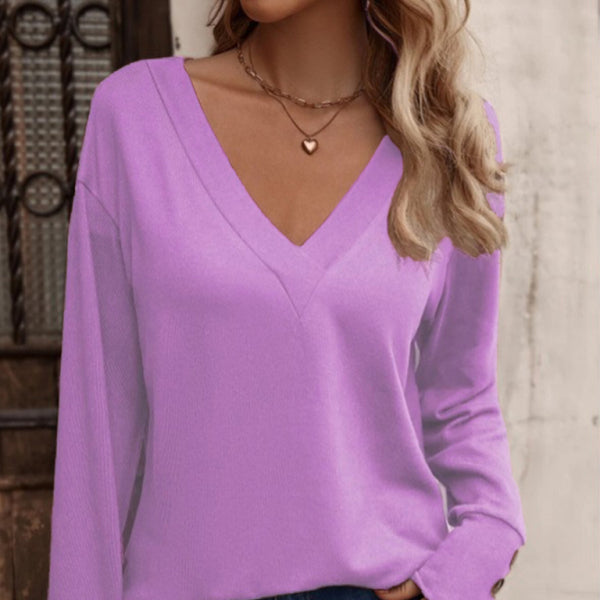 β¨ Chic & Cozy V-Neck Long Sleeve Button Top β Perfect for Any Occasion β¨